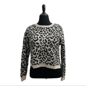 Black and White Leopard Print Sweater